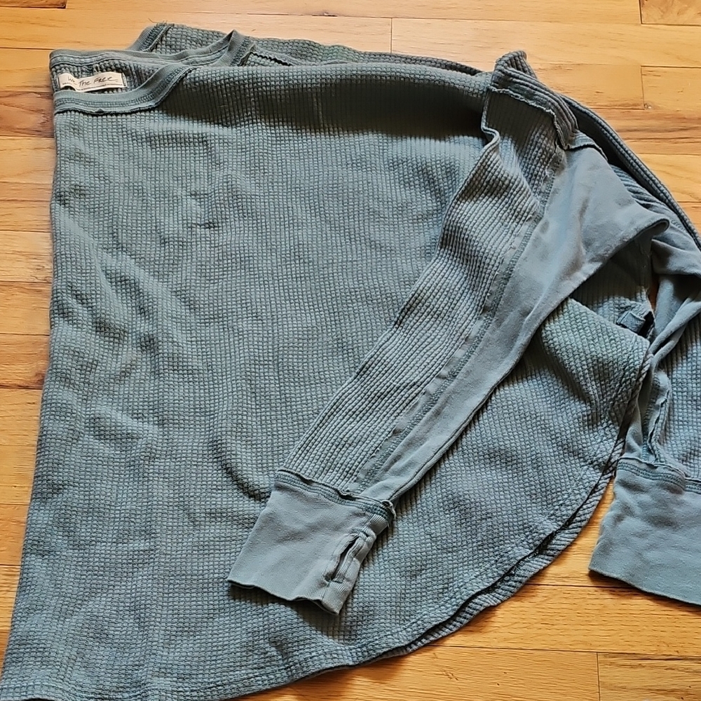 We The Free Women's Teal Oversize Sweater